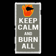 Coque Sony Xperia M2 Keep Calm Burn Gris