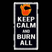 Coque Sony Xperia M2 Keep Calm Burn Noir