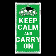 Coque Sony Xperia M2 Keep Calm Carry on Vert
