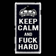 Coque Sony Xperia M2 Keep Calm Fuck hard Noir