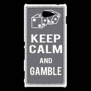 Coque Sony Xperia M2 Keep Calm Gamble Gris