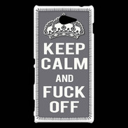 Coque Sony Xperia M2 Keep Calm Fuck Off Gris