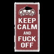 Coque Sony Xperia M2 Keep Calm Fuck Off Brique
