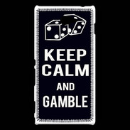 Coque Sony Xperia M2 Keep Calm Gamble Noir