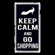 Coque Sony Xperia M2 Keep Calm Go Shopping Noir