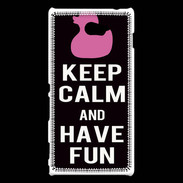 Coque Sony Xperia M2 Keep Calm Have fun Noir