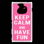 Coque Sony Xperia M2 Keep Calm Have fun Rose
