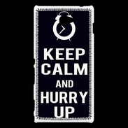 Coque Sony Xperia M2 Keep Calm Hurry up Noir