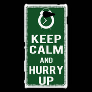 Coque Sony Xperia M2 Keep Calm Hurry up Vert