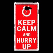 Coque Sony Xperia M2 Keep Calm Hurry up Rouge