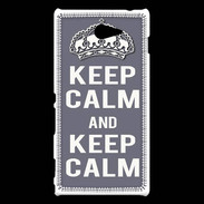 Coque Sony Xperia M2 Keep Calm Gris