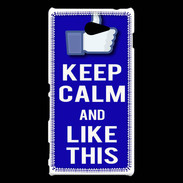 Coque Sony Xperia M2 Keep Calm Like This Bleu