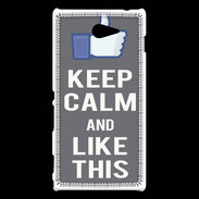 Coque Sony Xperia M2 Keep Calm Like This Gris