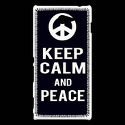 Coque Sony Xperia M2 Keep Calm Peace Noir