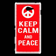 Coque Sony Xperia M2 Keep Calm Peace Rouge
