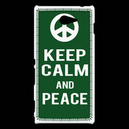 Coque Sony Xperia M2 Keep Calm Peace Vert