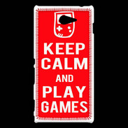 Coque Sony Xperia M2 Keep Calm Play games Rouge