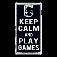 Coque Sony Xperia M2 Keep Calm Play games Noir