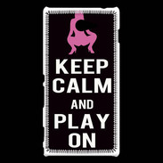 Coque Sony Xperia M2 Keep Calm Play on Noir