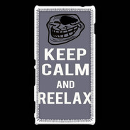 Coque Sony Xperia M2 Keep Calm Reelax Gris