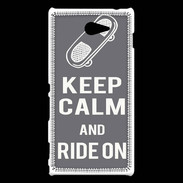 Coque Sony Xperia M2 Keep Calm Ride on Gris