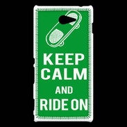 Coque Sony Xperia M2 Keep Calm Ride on Vert