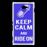 Coque Sony Xperia M2 Keep Calm Ride on Bleu