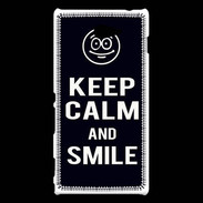 Coque Sony Xperia M2 Keep Calm Smile Noir
