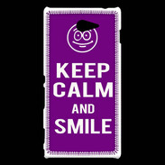 Coque Sony Xperia M2 Keep Calm Smile Violet