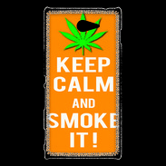 Coque Sony Xperia M2 Keep Calm Smoke it Orange