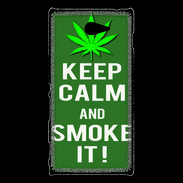 Coque Sony Xperia M2 Keep Calm Smoke it Kaki