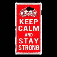 Coque Sony Xperia M2 Keep Calm Stay Strong Rouge
