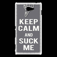 Coque Sony Xperia M2 Keep Calm Suck me Gris