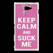 Coque Sony Xperia M2 Keep Calm Suck me Rose