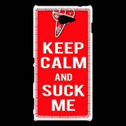 Coque Sony Xperia M2 Keep Calm Suck me Rouge
