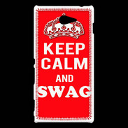 Coque Sony Xperia M2 Keep Calm Swag Rouge