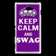 Coque Sony Xperia M2 Keep Calm Swag Violet