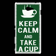 Coque Sony Xperia M2 Keep Calm Take a cup Vert