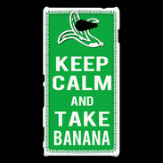 Coque Sony Xperia M2 Keep Calm Take Banana Vert