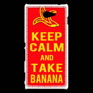 Coque Sony Xperia M2 Keep Calm Take Banana Rouge