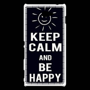 Coque Sony Xperia M2 Keep Calm Be Happy Noir