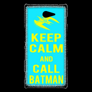 Coque Sony Xperia M2 Keep Calm Batman Cyan