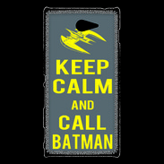 Coque Sony Xperia M2 Keep Calm Call Batman Gris