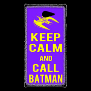 Coque Sony Xperia M2 Keep Calm Call Batman Violet