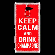 Coque Sony Xperia M2 Keep Calm Drink champagne Rouge