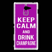 Coque Sony Xperia M2 Keep Calm Drink champagne Violet