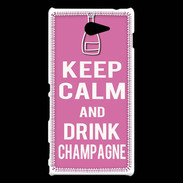 Coque Sony Xperia M2 Keep Calm Drink champagne Rose