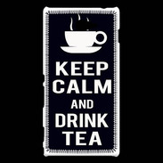 Coque Sony Xperia M2 Keep Calm Drink Tea Noir
