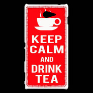 Coque Sony Xperia M2 Keep Calm Drink Tea Rouge