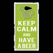 Coque Sony Xperia M2 Keep Calm Have a beer Vert pomme